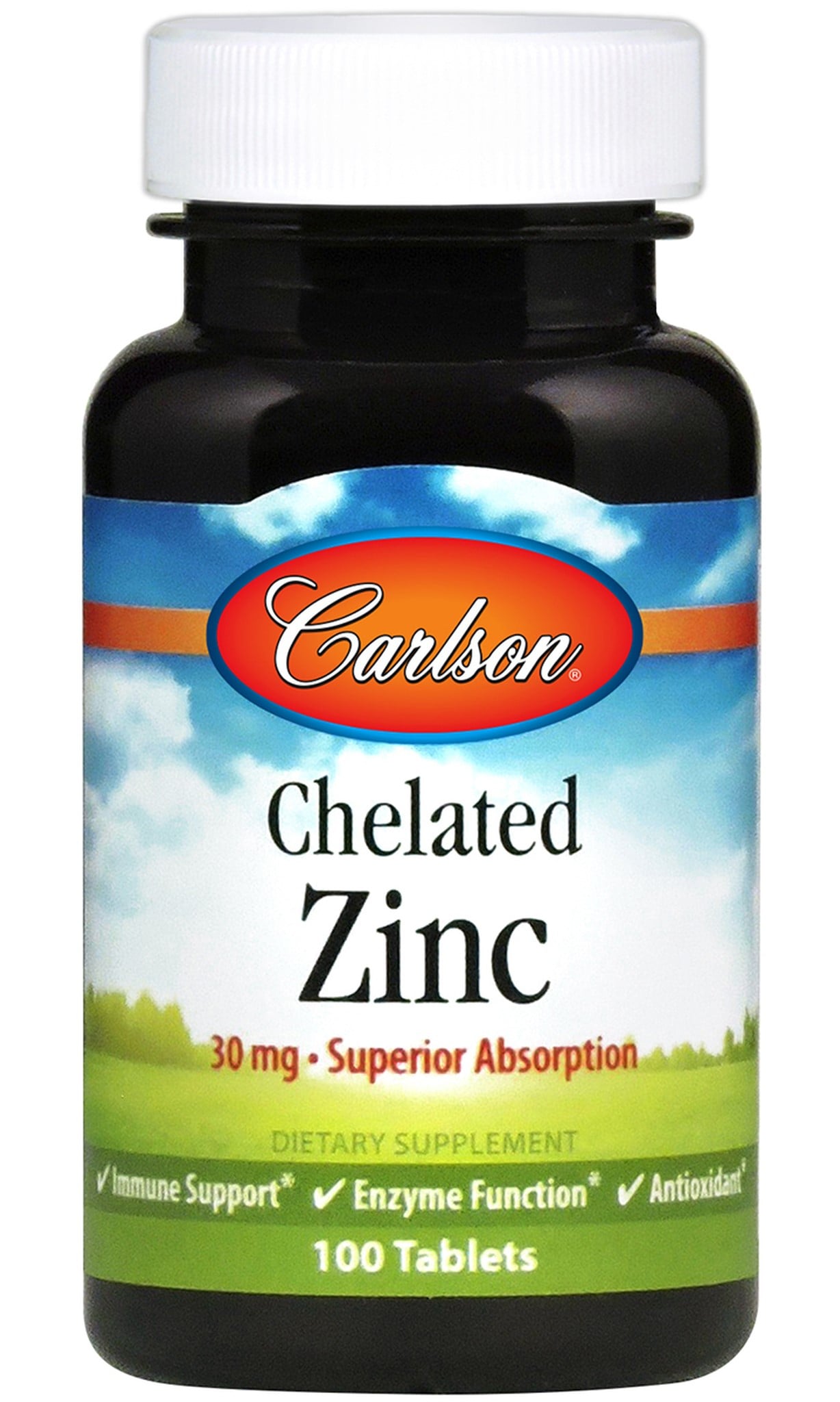 Carlson Labs - Chelated Zinc, 30mg - 100 tablets