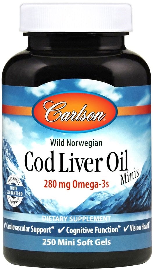 Carlson Labs - Cod Liver Oil Minis, 280mg - 250 mini softgels