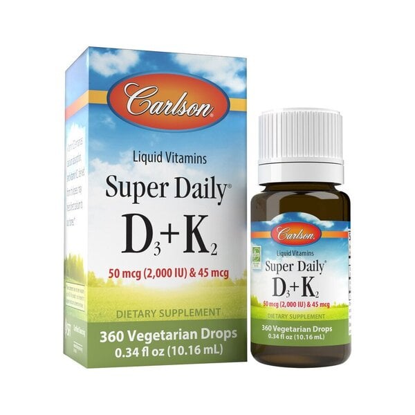 Carlson Labs - Super Daily D3 + K2, 2000 IU - 10 ml.
