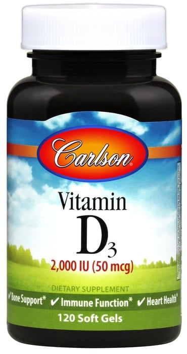 Carlson Labs - Vitamin D3, 2000 IU - 120 softgels