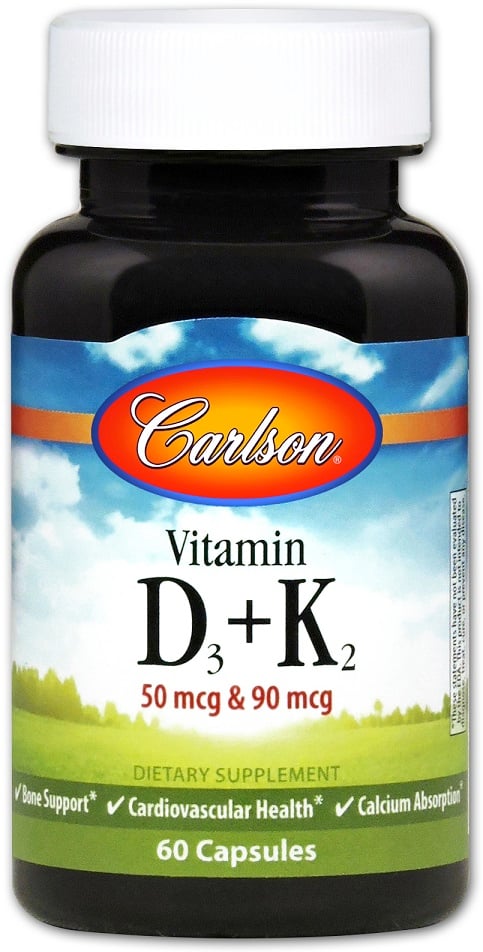 Carlson Labs - Vitamin D3 + K2 - 60 caps