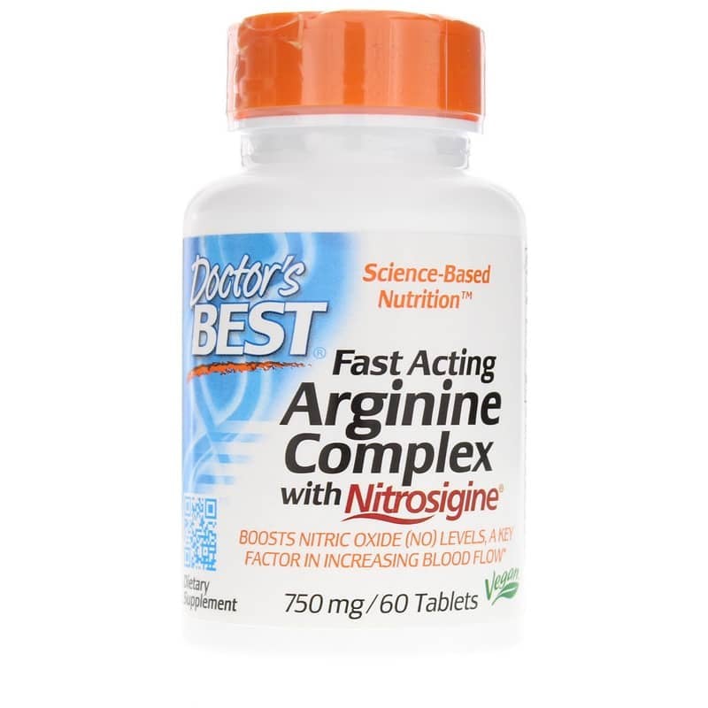 Doctor's Best - Fast Acting Arginine Complex with Nitrosigine, 750mg - 60 tablets