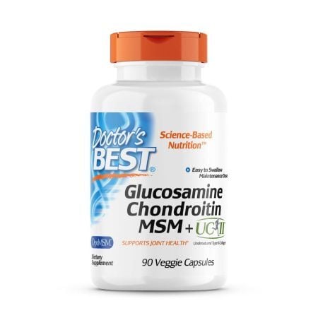 Doctor's Best - Glucosamin Chondroitin MSM + UC-II, 90 vcaps