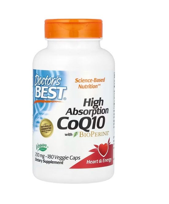 Doctor's Best - Højoptagelig CoQ10 med BioPerine, 200 mg - 180 vcaps