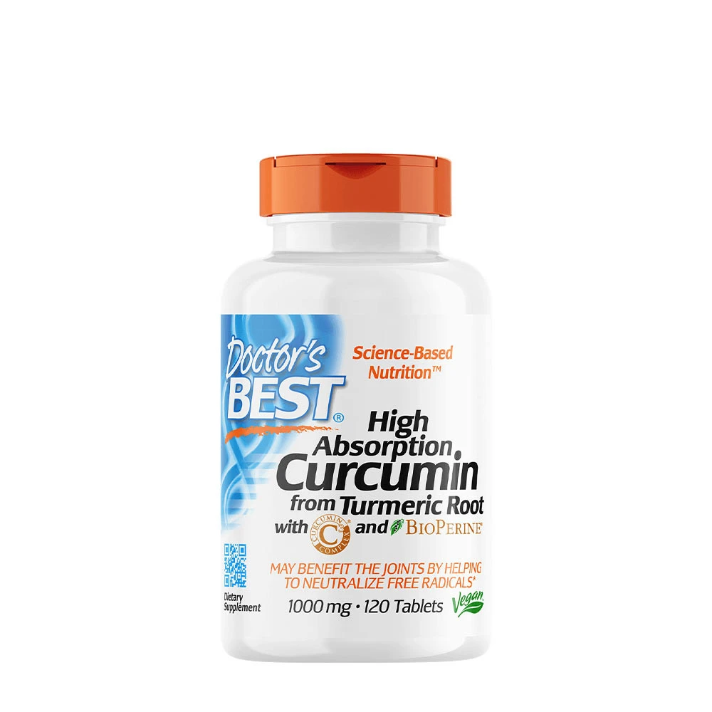 Doctor's Best - High Absorption Curcumin From Turmeric Root with C3 Complex & BioPerine, 1000mg - 120 tablets