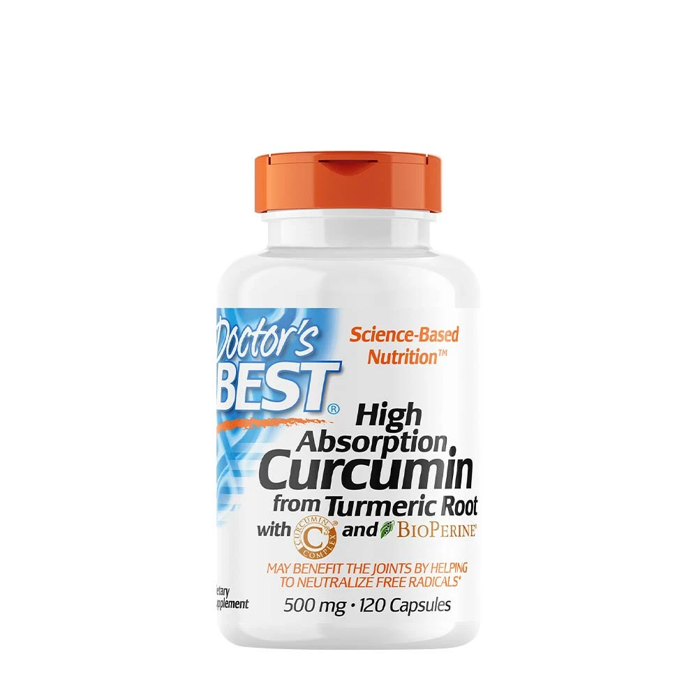 Doctor's Best - High Absorption Curcumin From Turmeric Root with C3 Complex & BioPerine, 500mg - 120 caps