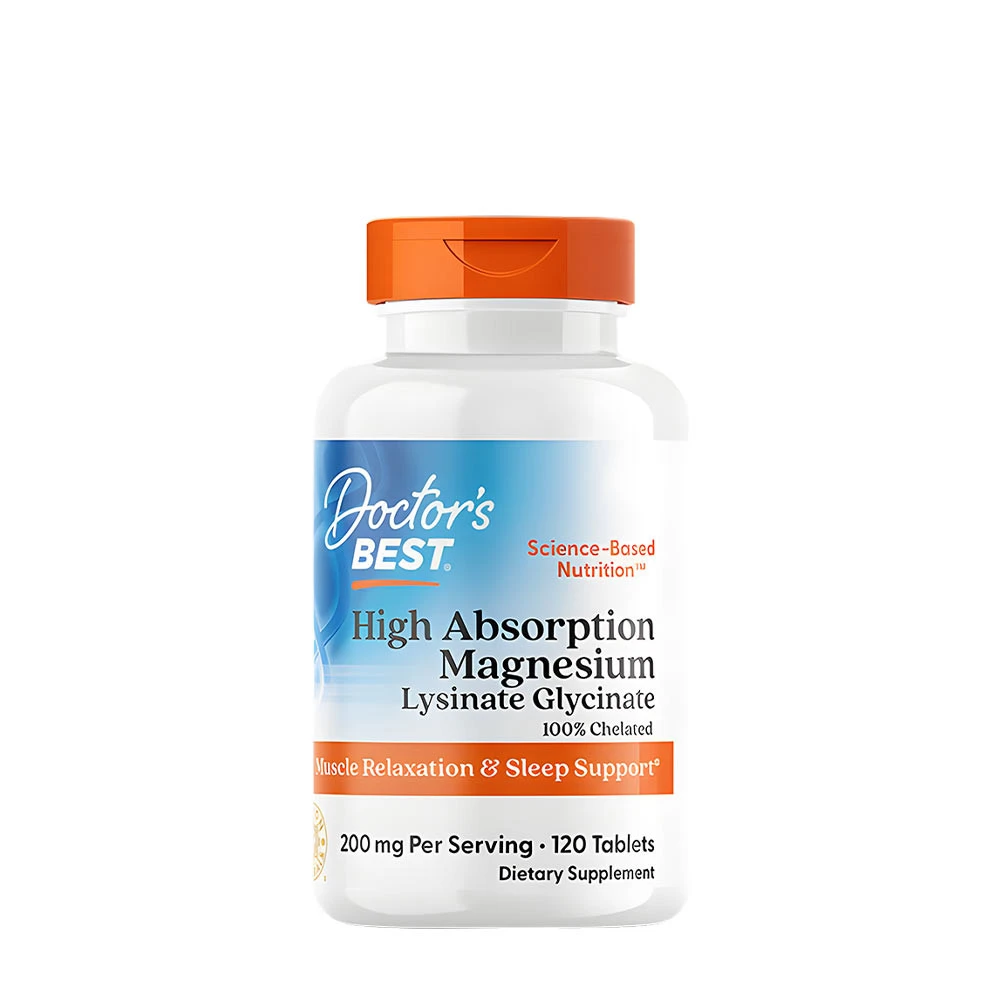 Doctor's Best - High Absorption Magnesium, 200mg - 120 tablets billede