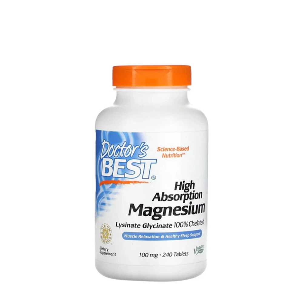 Doctor's Best - High Absorption Magnesium, 200mg - 240 tablets