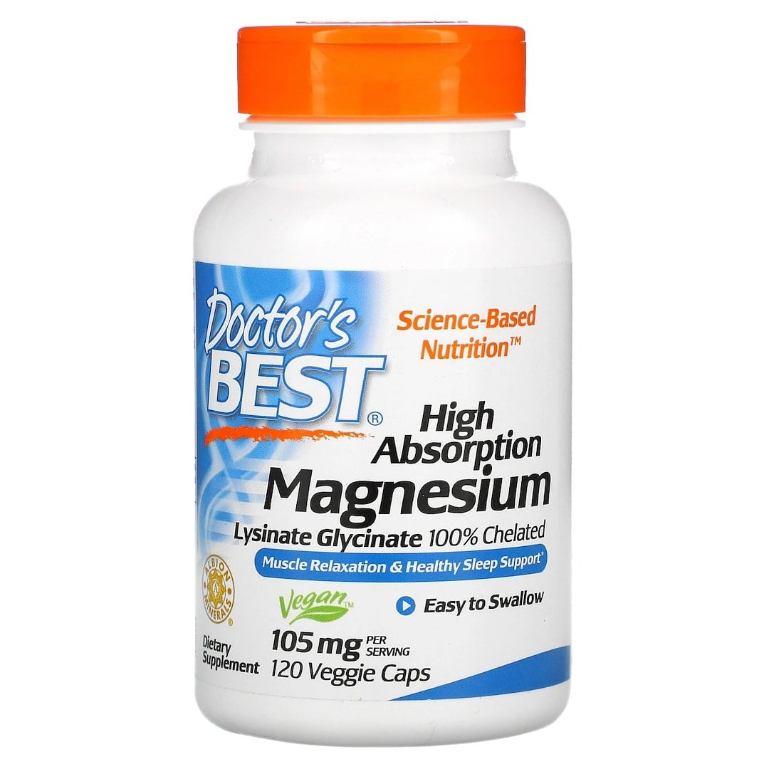 Doctor's Best - High Absorption Magnesium, 105mg - 120 vcaps