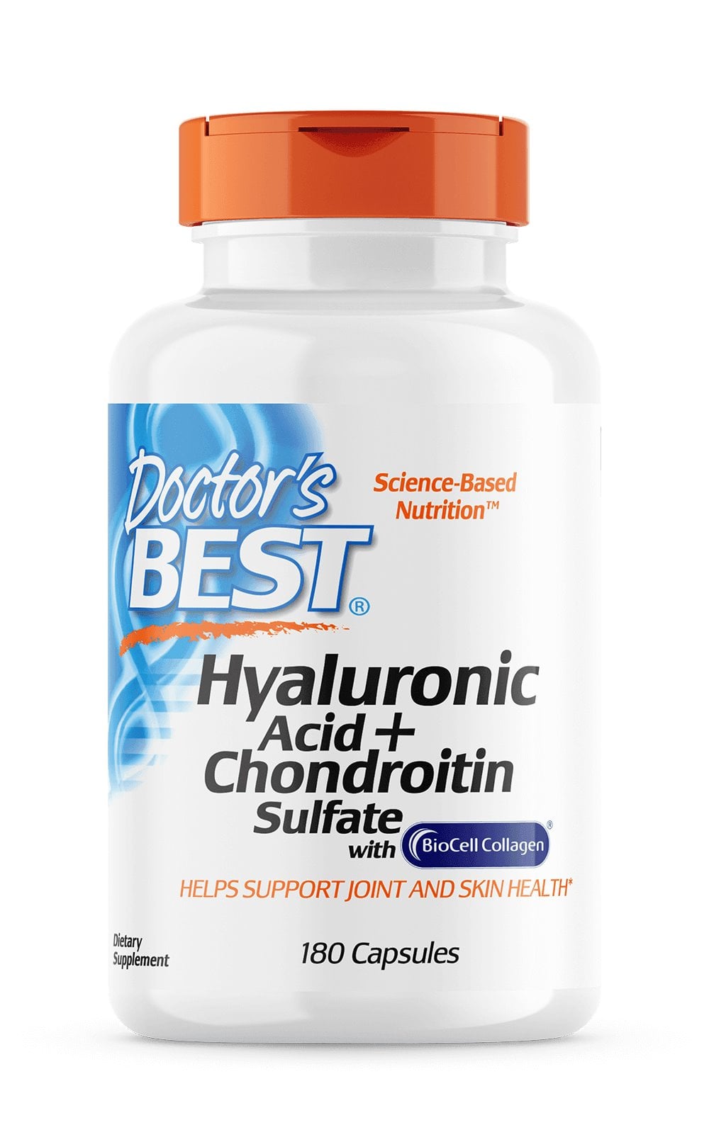 Doctor's Best - Hyaluronsyre + Chondroitinsulfat med BioCell Collagen, 180 kapsler