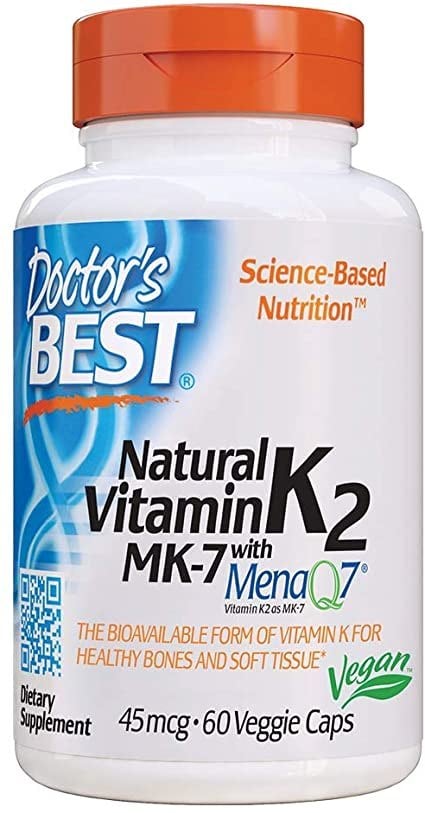 Doctor's Best - Naturlig Vitamin K2 MK7 med MenaQ7, 45 mcg - 60 vcaps