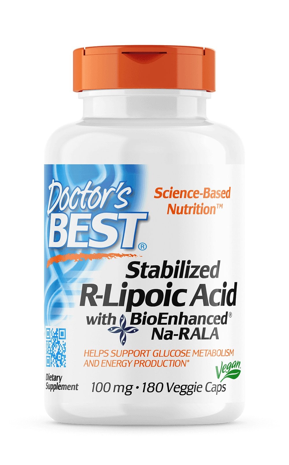Doctor's Best - Stabiliseret R-Liposyre med Na-RALA 100 mg - 180 vcaps