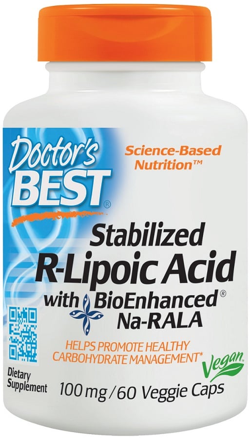 Doctor's Best - Stabiliseret R-Liposyre med Na-RALA 100 mg - 60 vcaps