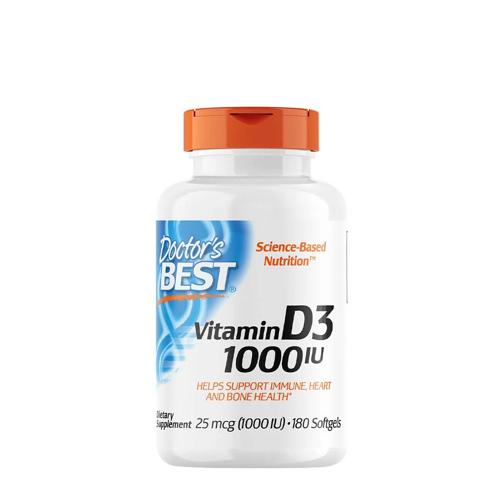 Doctor's Best - Vitamin D3, 1000 IU - 180 softgels