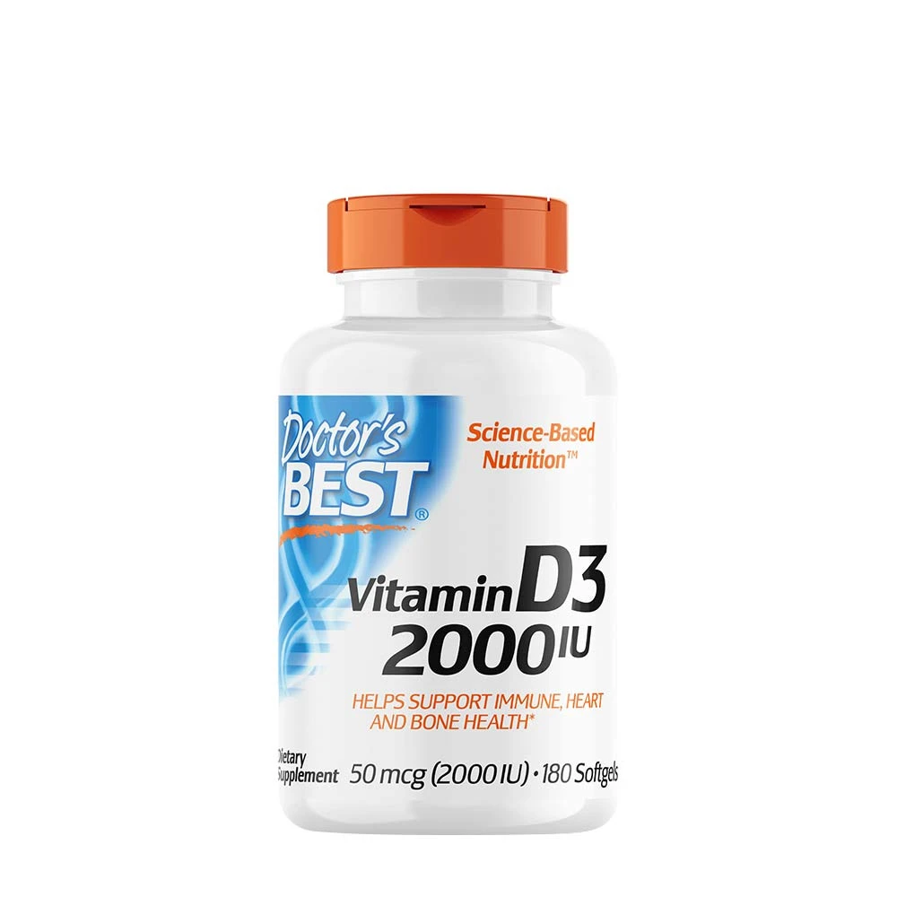 Doctor's Best - Vitamin D3, 2000 IU - 180 softgels