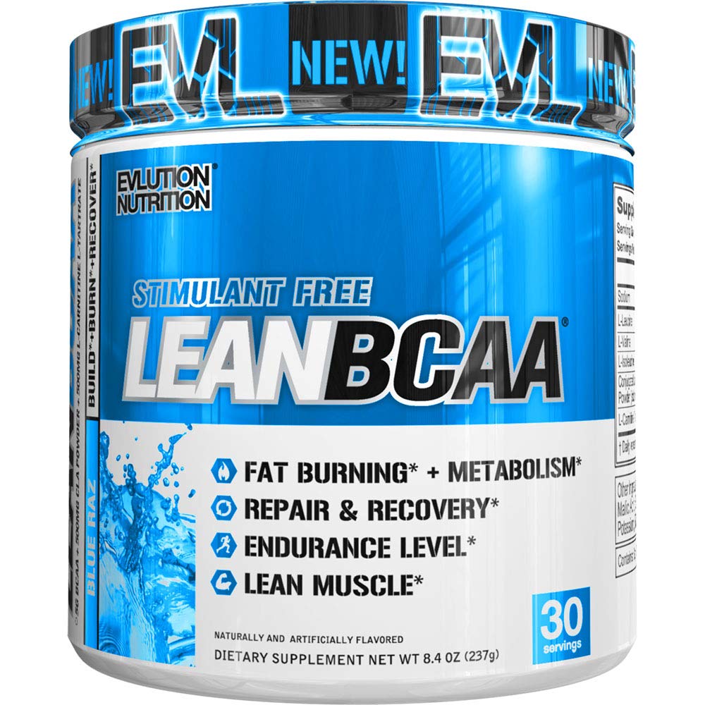 EVLution Nutrition - Lean BCAA Stimulantfri, Blue Raz - 237g