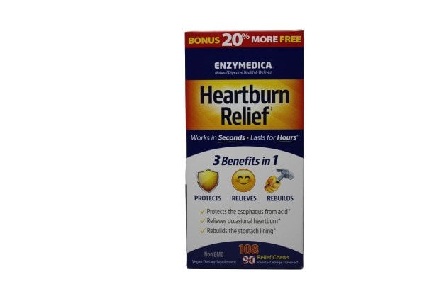 Enzymedica - Heartburn Relief, Vanilla-Orange - 108 chewables