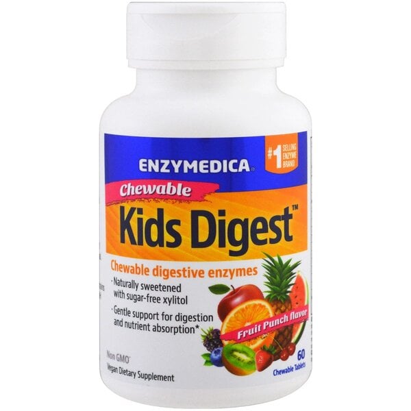 Enzymedica - Kids Digest, Fruit Punch - 60 chewables