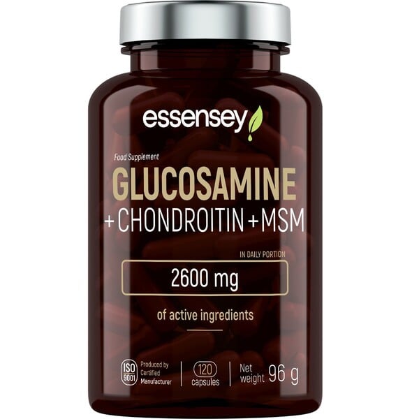Essensey - Glucosamin + Chondroitin + MSM 120 kapsler