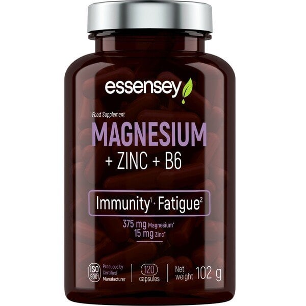Essensey - Magnesium + Zink + B6, 120 kapsler
