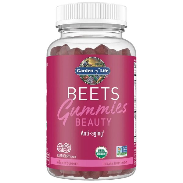 Garden of Life - Beauty Beets Gummies, Raspberry - 60 fruit gummies