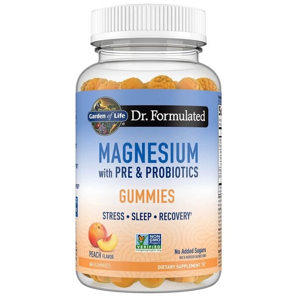 Garden of Life - Dr. Formulated Magnesium med Pre- og Probiotika Gummies, Fersken - 60 gummies