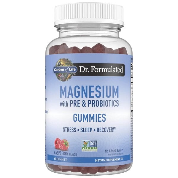 Garden of Life - Dr. Formulated Magnesium with Pre & Probiotics Gummies, Raspberry - 60 gummies