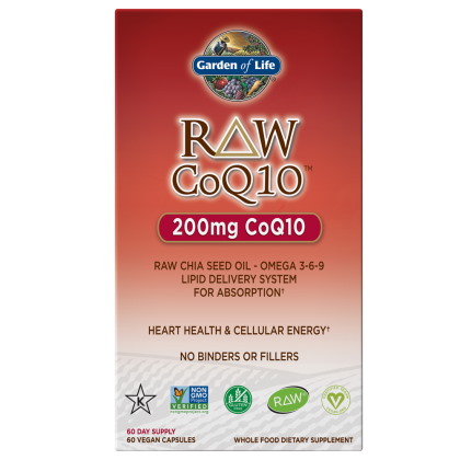 Garden of Life - Raw CoQ10 200 mg, 60 veganske kapsler