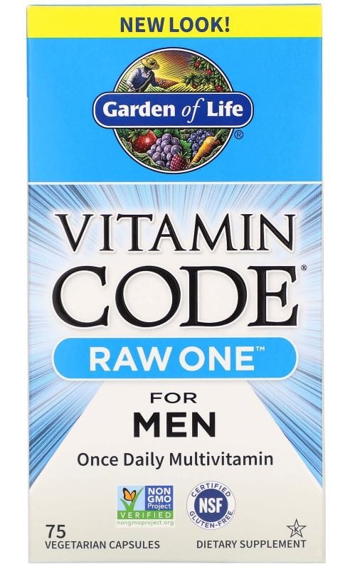 Garden of Life - Vitamin Code RAW ONE til mænd, 75 kapsler