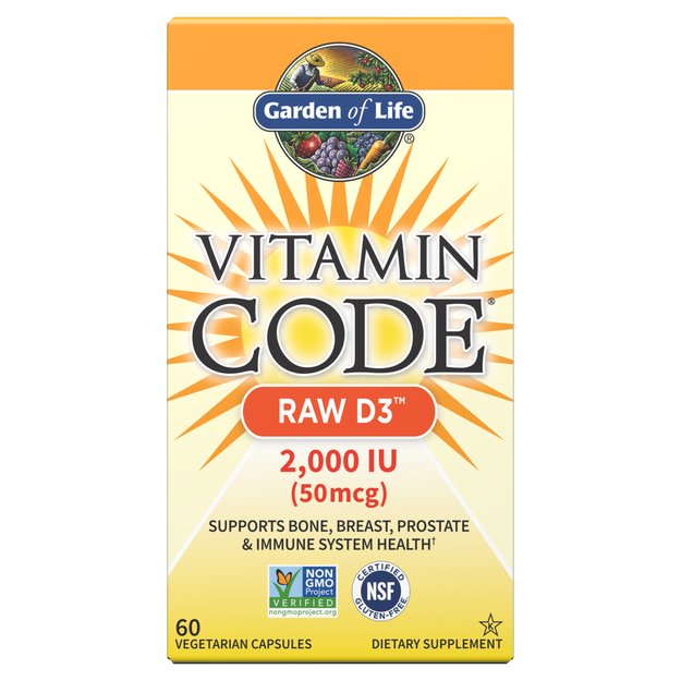 Garden of Life - Vitamin Code Raw D3, 2000 IU - 60 vcaps