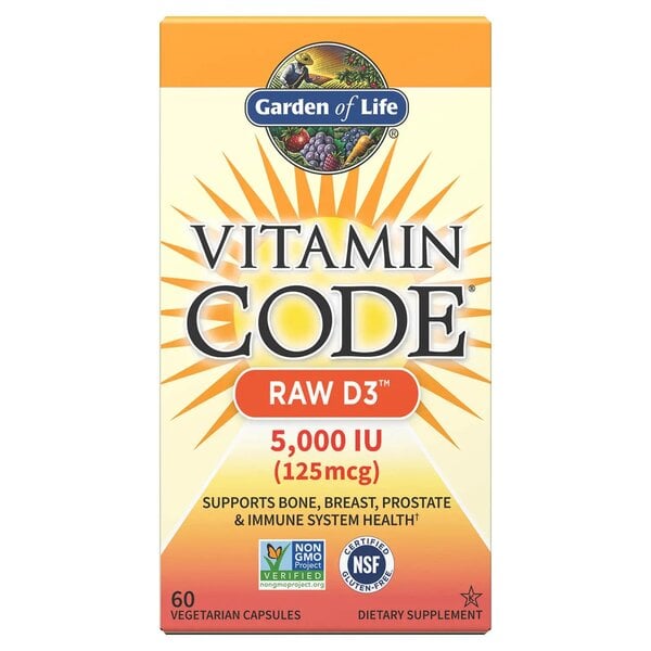 Garden of Life - Vitamin Code Raw D3, 5000 IU - 60 vcaps