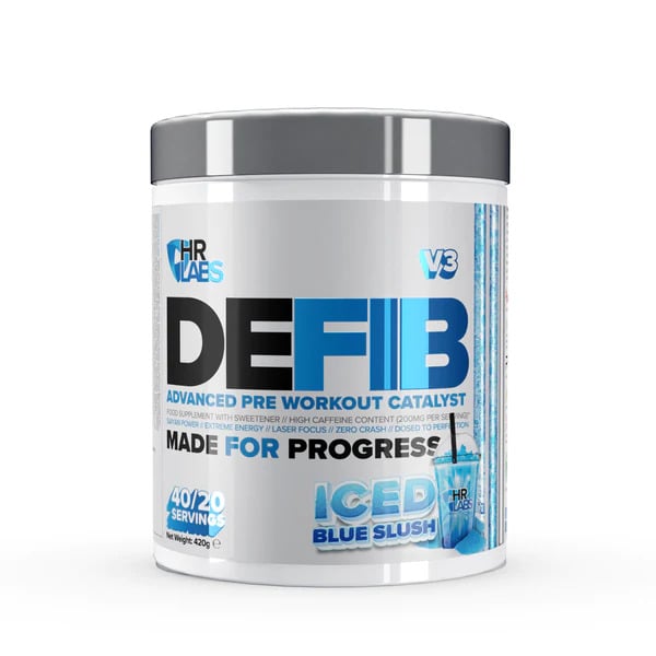 HR Labs - Defib V3 Avanceret Pre Workout Katalysator, Iced Blue Slush - 420g