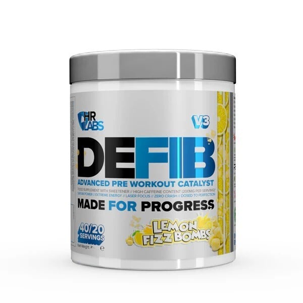 HR Labs - Defib V3 - Advanced Pre Workout Catalyst, Lemon Fizz Bombs - 440g