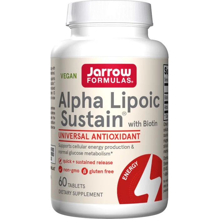 Jarrow Formulas - Alpha Lipoic Sustain med Biotin 120 tabletter