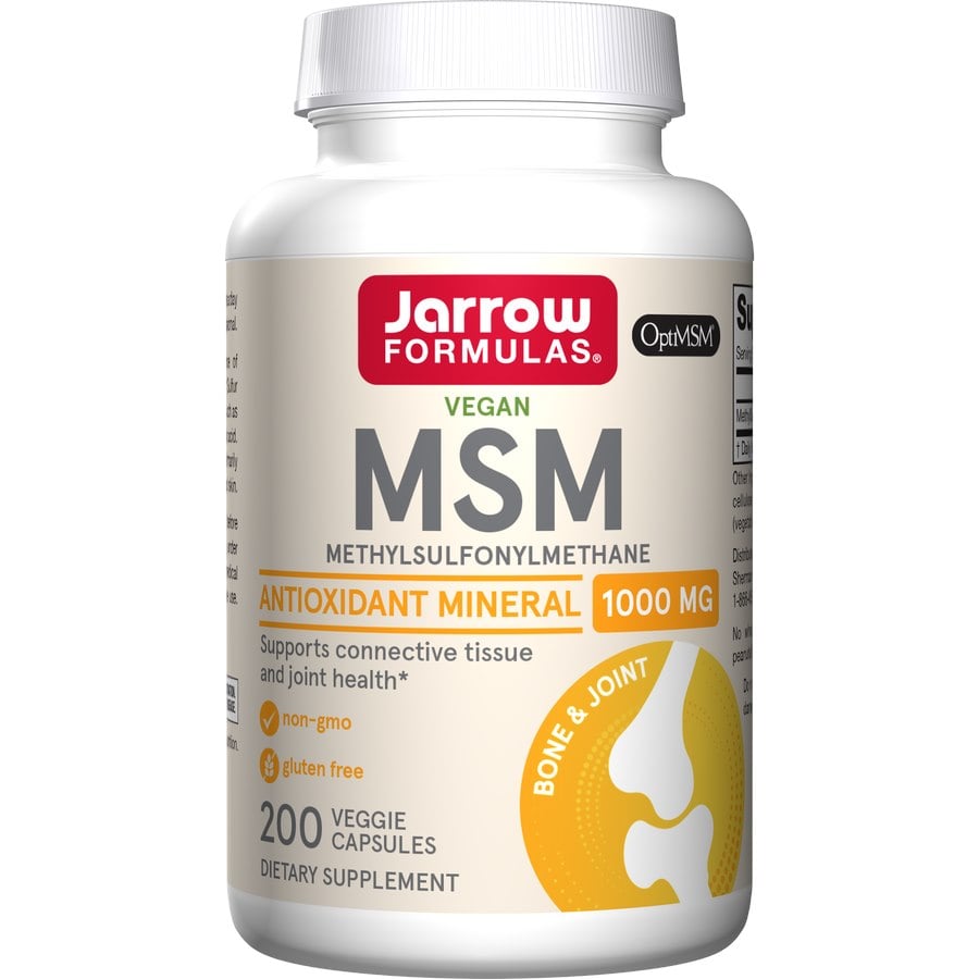 Jarrow Formulas - MSM (Methyl-Sulfonyl-Methane), 1000mg - 200 vcaps billede