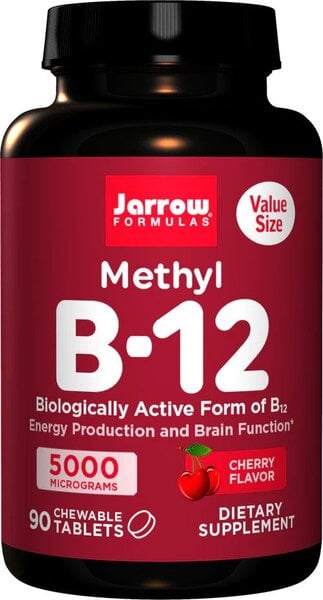 Jarrow Formulas - Methyl B-12, 5000mcg (Cherry) - 90 chewable tabs