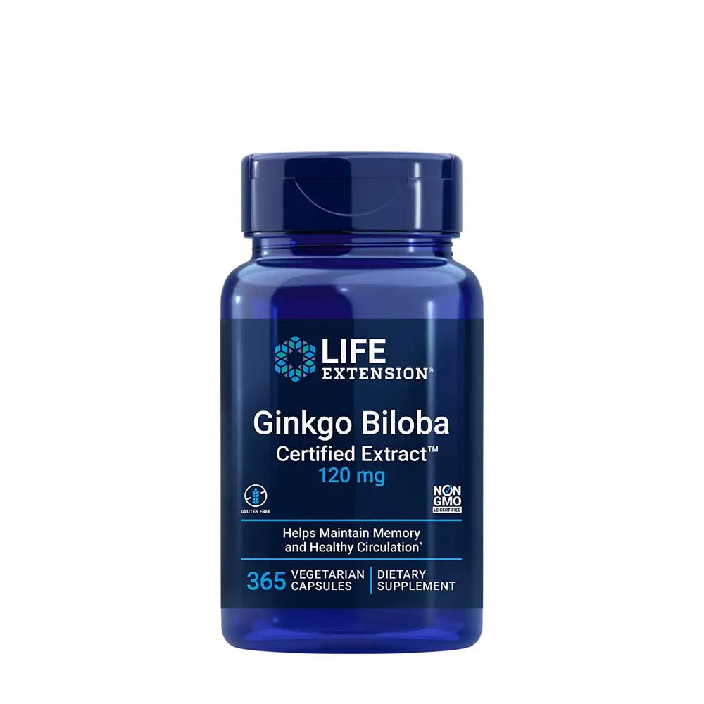 Life Extension - Ginkgo Biloba, Certified Extract, 120mg - 365 vcaps