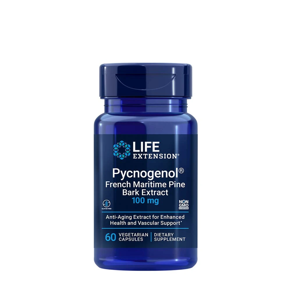 Life Extension - Pycnogenol French Maritime Pine Bark Extract, 100mg - 60 vcaps