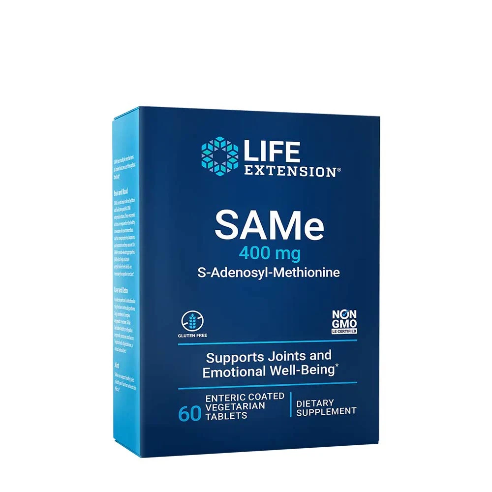 Life Extension - SAMe S-Adenosyl-Methionine, 400mg - 60 enteric coated tabs