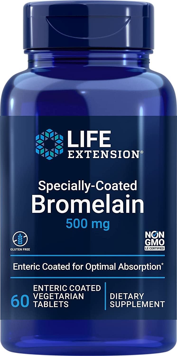 Life Extension - Specially-Coated Bromelain, 500mg - 60 enteric coated vegetarian tabs