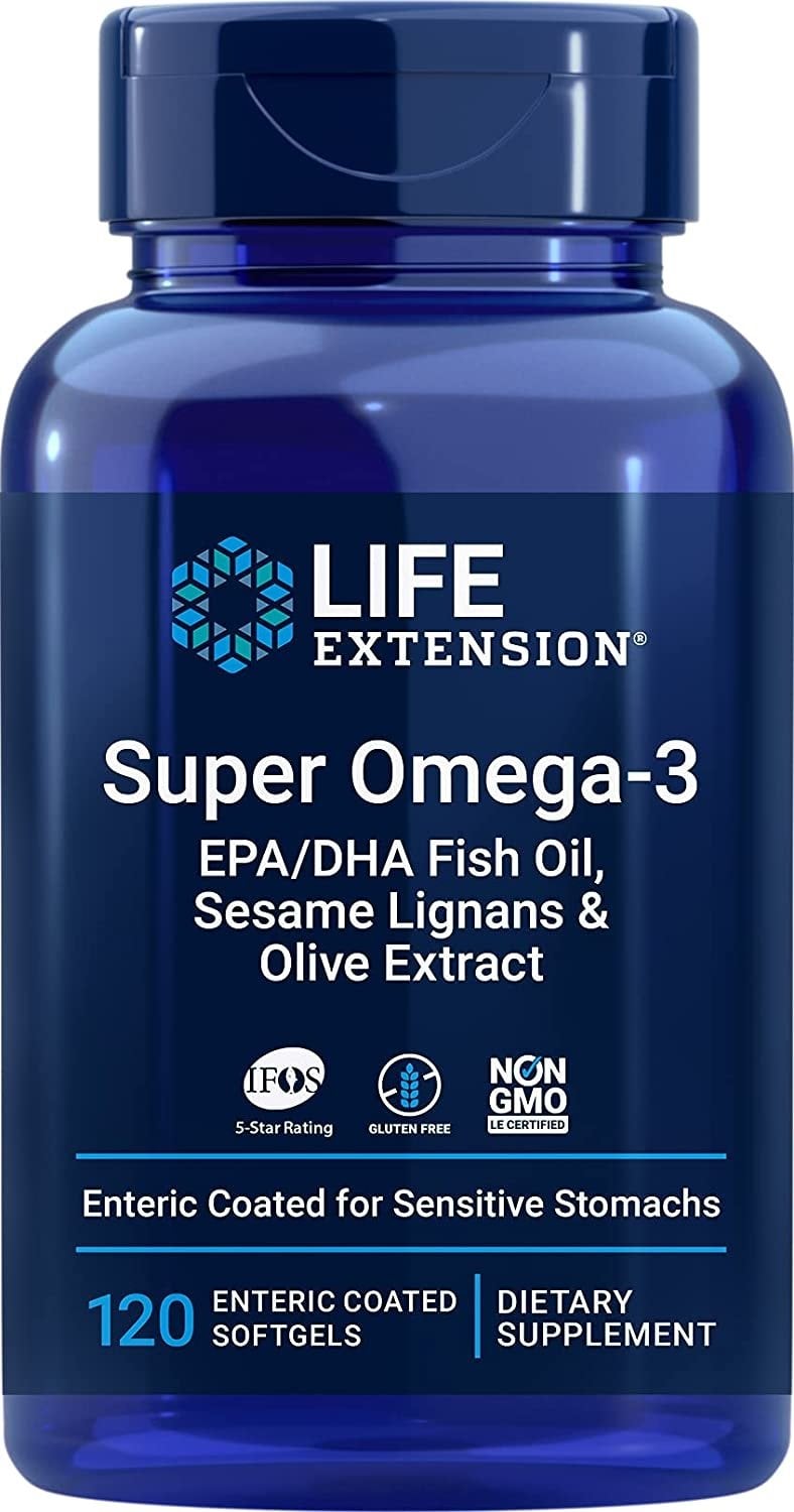 Life Extension - Super Omega-3 EPA/DHA with Sesame Lignans & Olive Extract - 120 enteric coated softgels