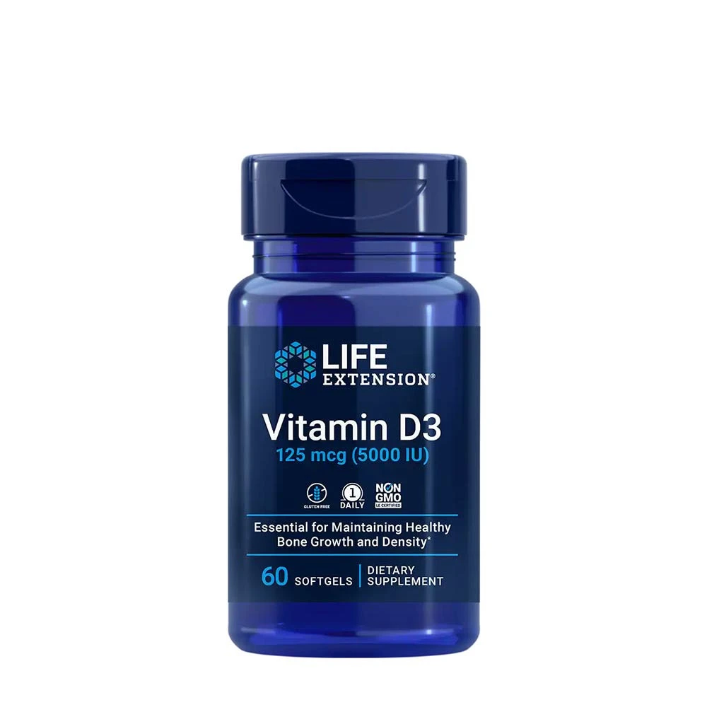Life Extension - Vitamin D3, 5000IU - 60 softgels