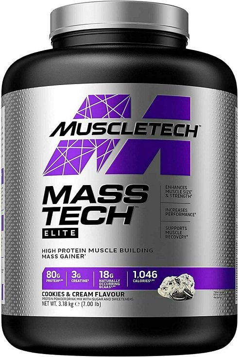 MuscleTech - Mass-Tech Elite, Cookies & Cream - 3180g