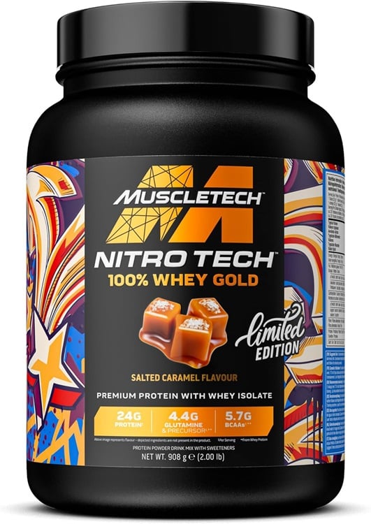 MuscleTech - Nitro-Tech 100% Whey Gold, Salted Caramel - 908g