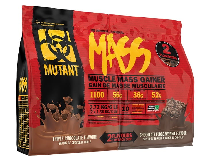 Mutant - Mutant Mass 2 Flavours, Triple Chocolate & Chocolate Fudge Brownie - 2720g
