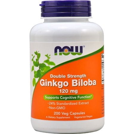 NOW Foods - Ginkgo Biloba Double Strength, 120mg - 200 vcaps
