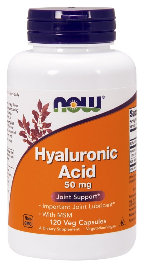 NOW Foods - Hyaluronic Acid with MSM, 50mg - 120 vcaps