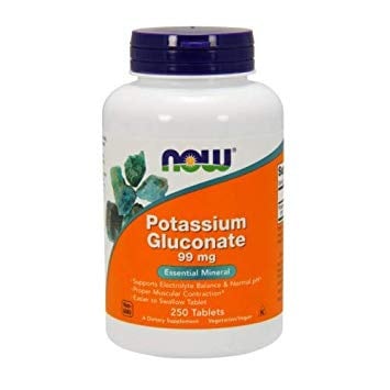 NOW Foods - Potassium Gluconate, 99mg - 250 tablets