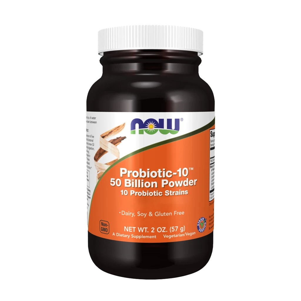 NOW Foods - Probiotic-10, 50 Billion Powder - 57g
