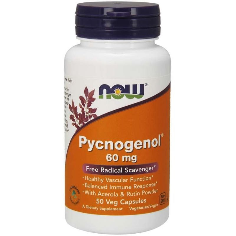 NOW Foods - Pycnogenol with Acerola & Rutin Powder, 60mg - 50 vcaps
